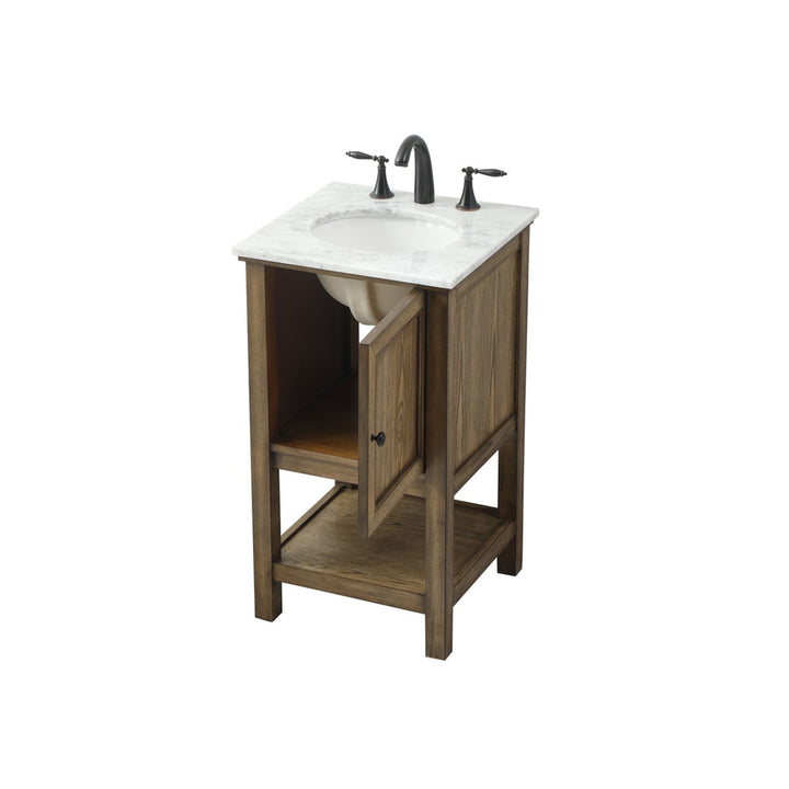 19 Inch Single Bathroom Vanity In Driftwood - View 5 - Joshua Marshal