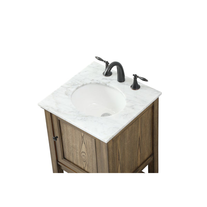 19 Inch Single Bathroom Vanity In Driftwood - View 6 - Joshua Marshal