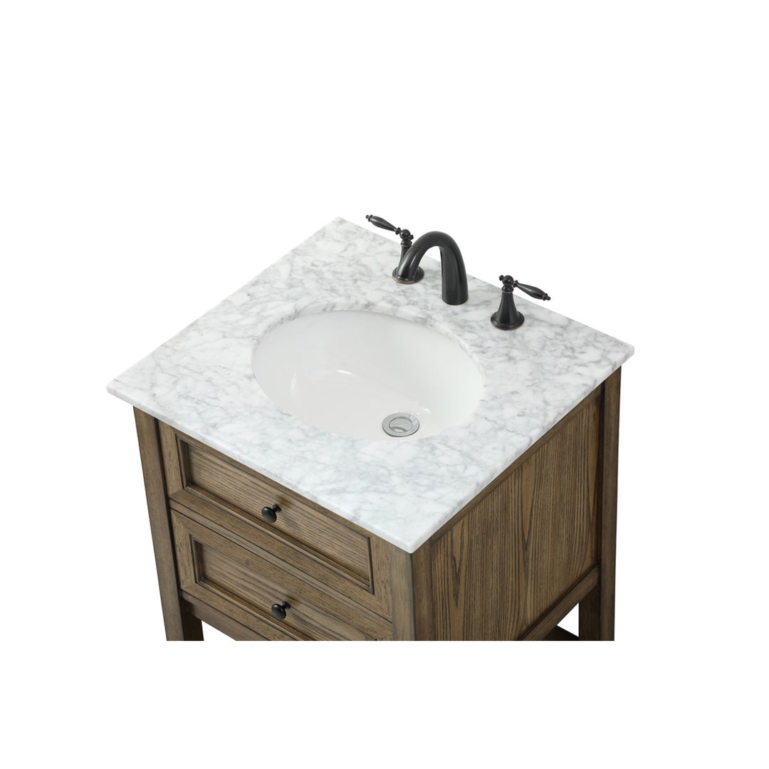 24 Inch Single Bathroom Vanity In Driftwood - View 6 - Joshua Marshal
