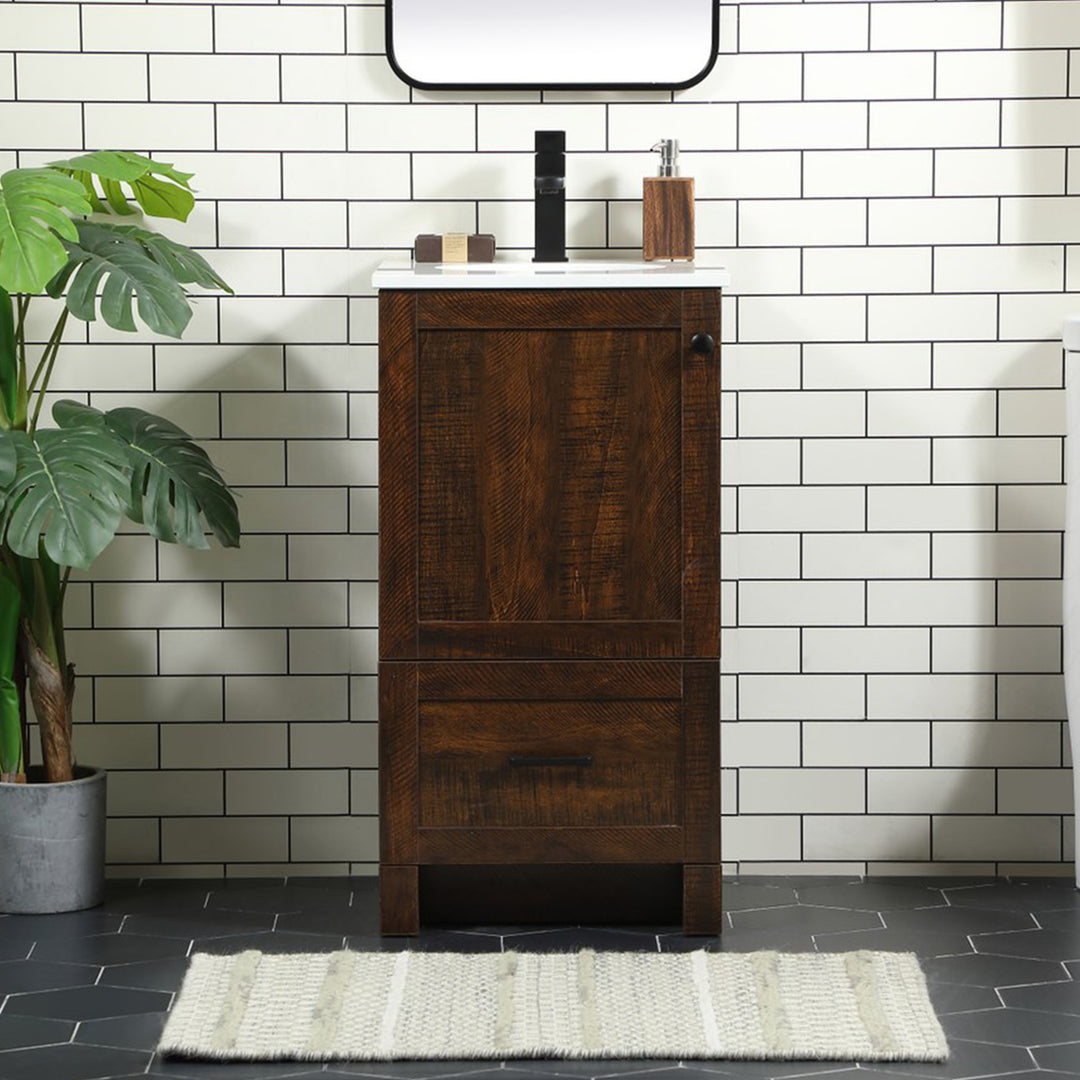 18 Inch Single Bathroom Vanity In Expresso Expresso Finish - KITCHEN & BATH by Joshua Marshal