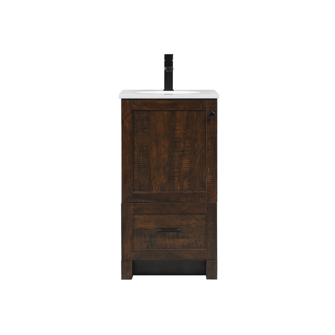 18 Inch Single Bathroom Vanity In Expresso - View 4 - Joshua Marshal