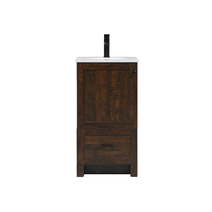 18 Inch Single Bathroom Vanity In Expresso - View 4 - Joshua Marshal