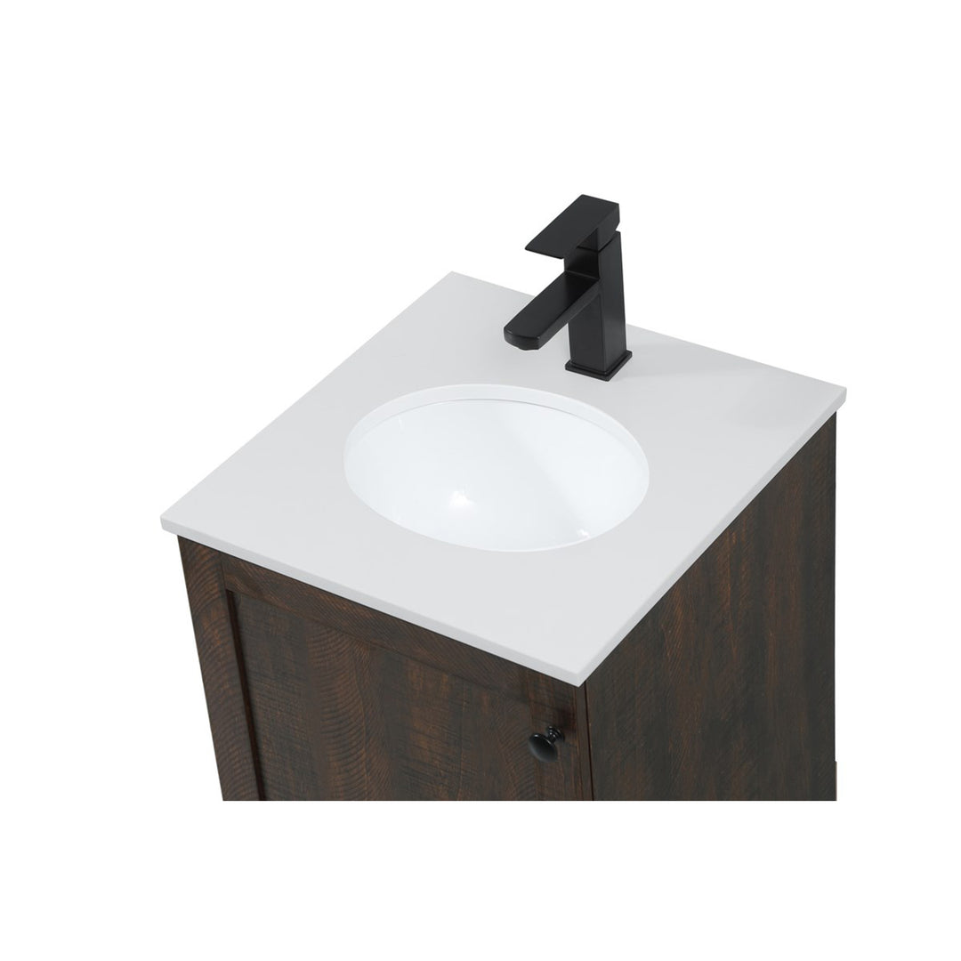 18 Inch Single Bathroom Vanity In Expresso - View 6 - Joshua Marshal