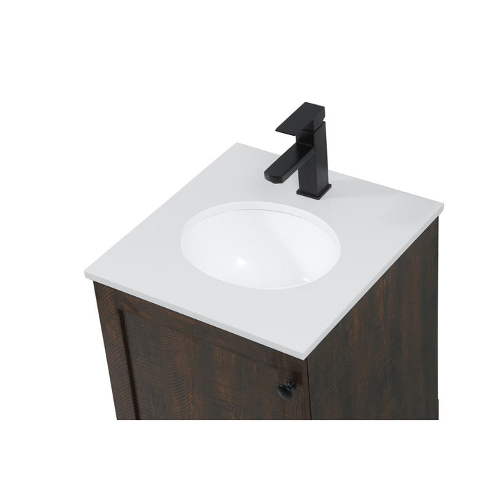 18 Inch Single Bathroom Vanity In Expresso - View 6 - Joshua Marshal