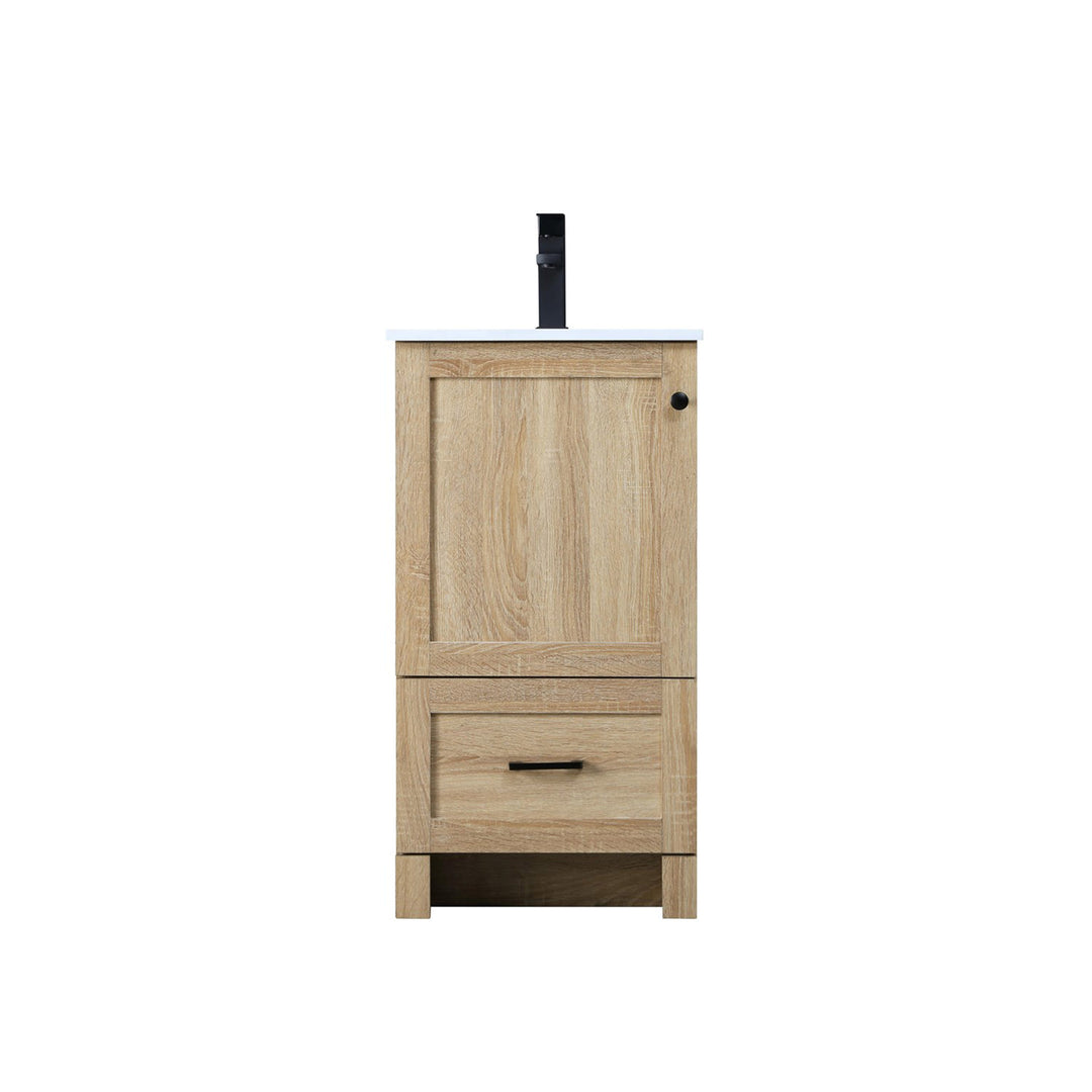 18 Inch Single Bathroom Vanity In Mango Wood - View 3 - Joshua Marshal
