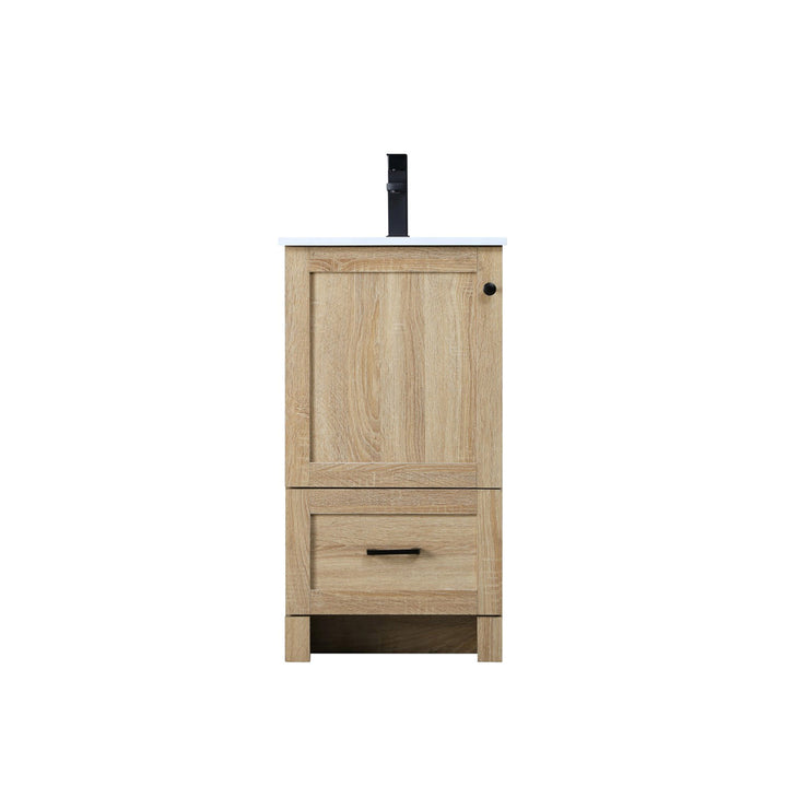 18 Inch Single Bathroom Vanity In Mango Wood - View 3 - Joshua Marshal