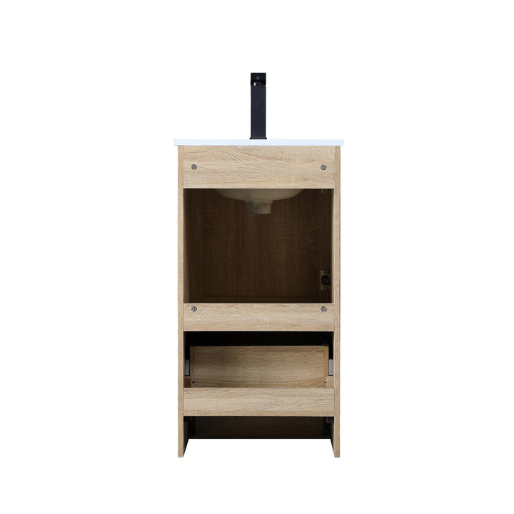 18 Inch Single Bathroom Vanity In Mango Wood - View 6 - Joshua Marshal