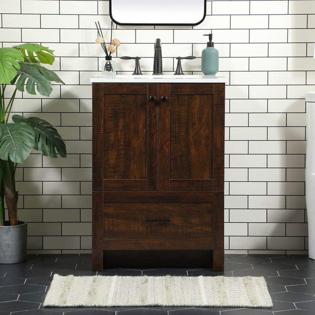 24 Inch Single Bathroom Vanity In Expresso Expresso Finish - KITCHEN & BATH by Joshua Marshal