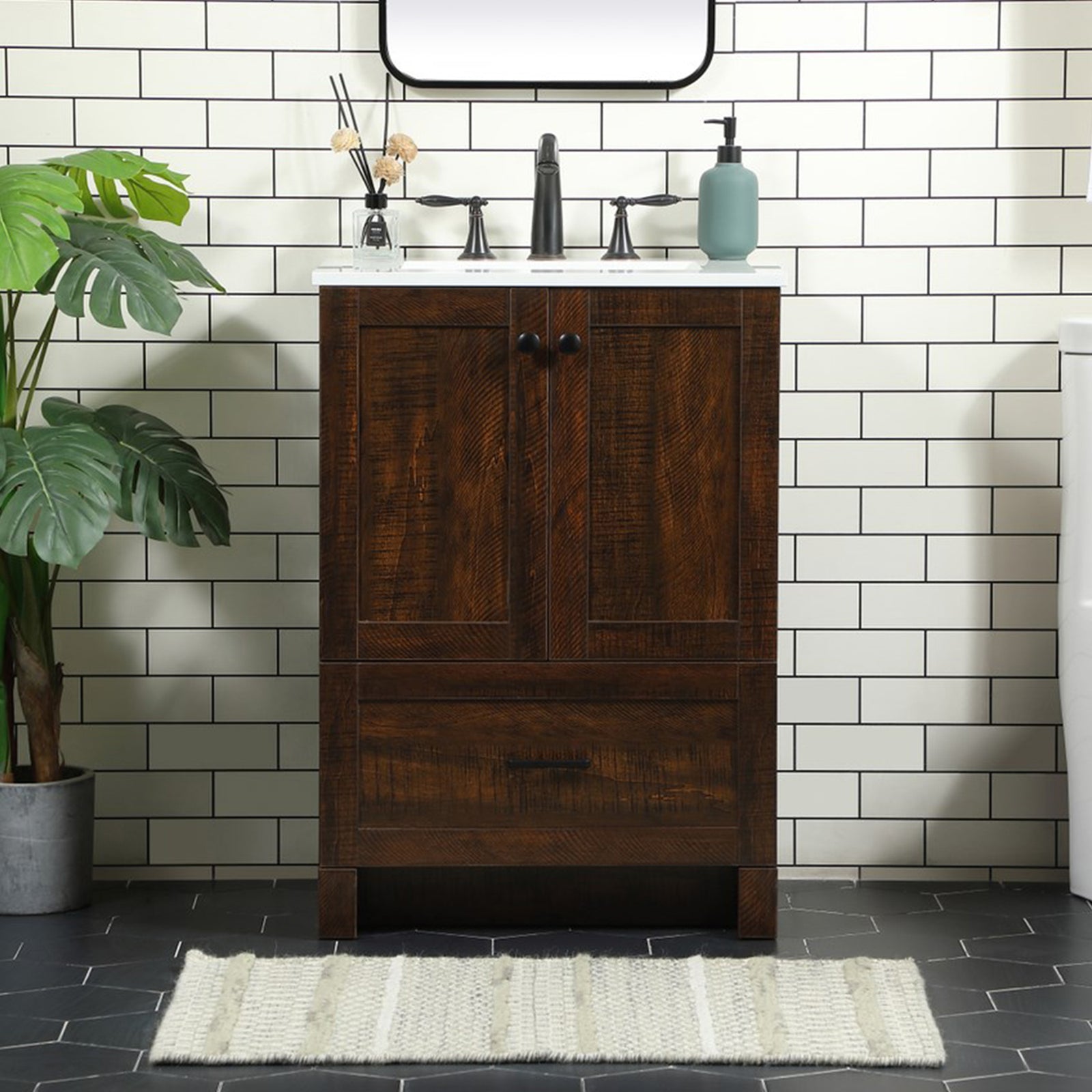 24 Inch Single Bathroom Vanity In Expresso Expresso Finish - KITCHEN & BATH by Joshua Marshal