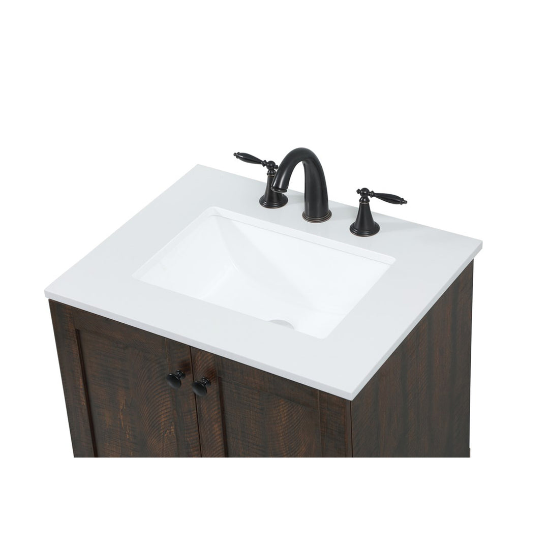 24 Inch Single Bathroom Vanity In Expresso - View 6 - Joshua Marshal