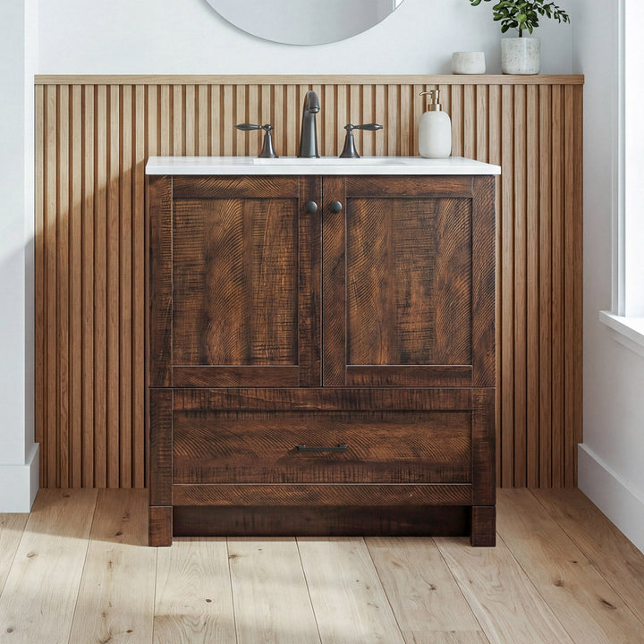 30 Inch Single Bathroom Vanity In Expresso Expresso Finish - KITCHEN & BATH by Joshua Marshal