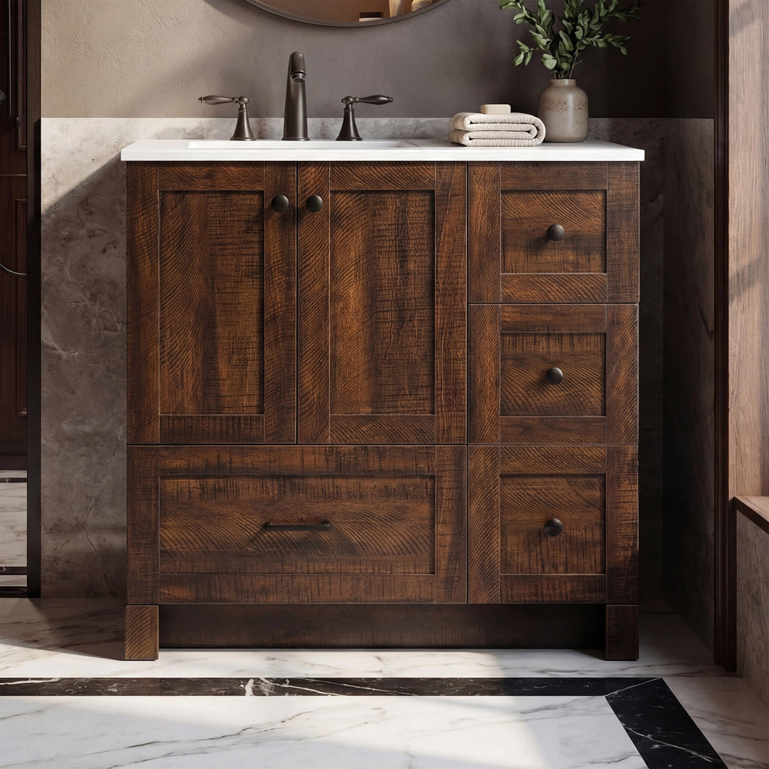 32 Inch Single Bathroom Vanity In Expresso Expresso Finish - KITCHEN & BATH by Joshua Marshal