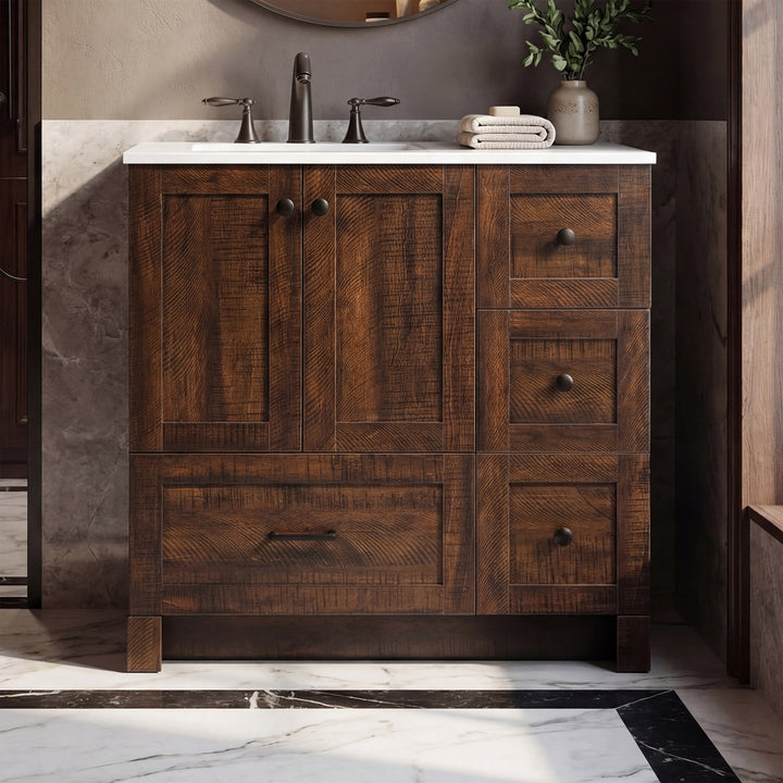 32 Inch Single Bathroom Vanity In Expresso Expresso Finish - KITCHEN & BATH by Joshua Marshal