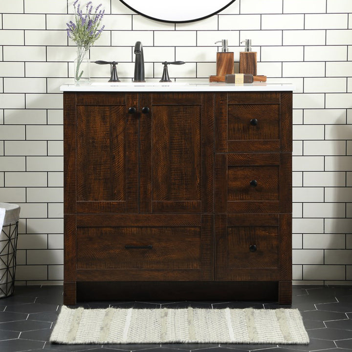 36 Inch Single Bathroom Vanity In Expresso Expresso Finish - KITCHEN & BATH by Joshua Marshal