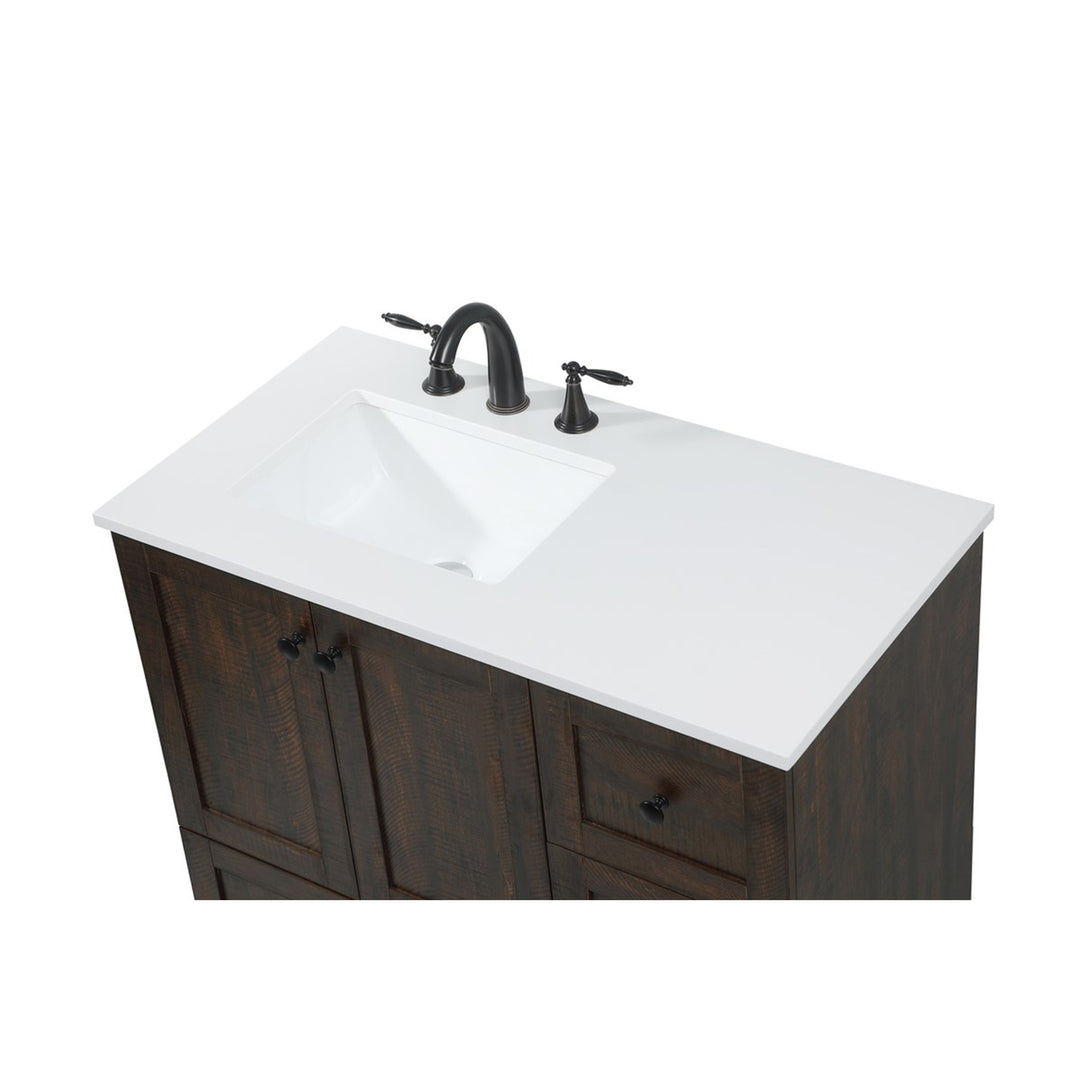 36 Inch Single Bathroom Vanity In Expresso - View 6 - Joshua Marshal