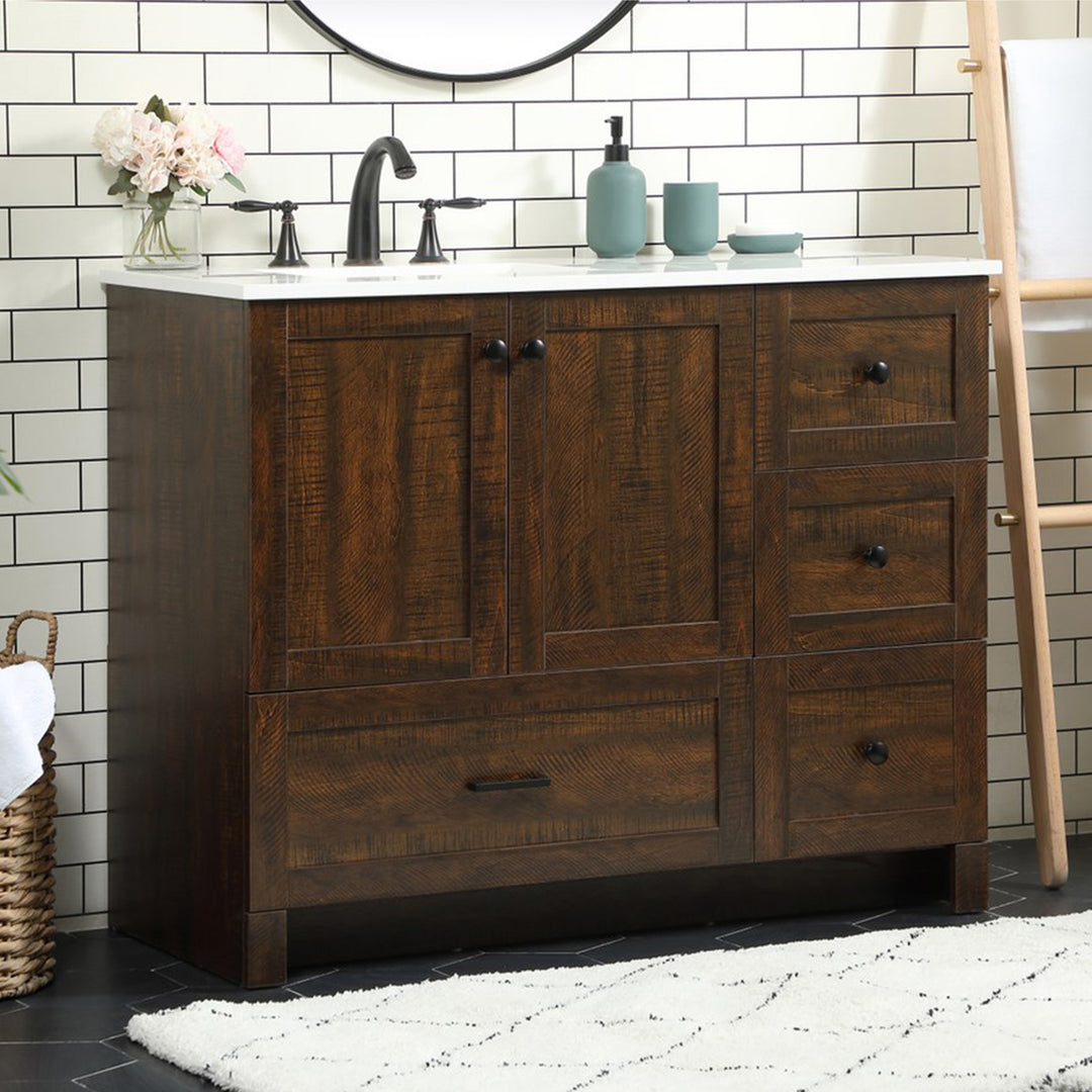 42 Inch Single Bathroom Vanity In Expresso Expresso Finish - KITCHEN & BATH by Joshua Marshal