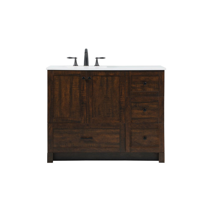 42 Inch Single Bathroom Vanity In Expresso - View 4 - Joshua Marshal