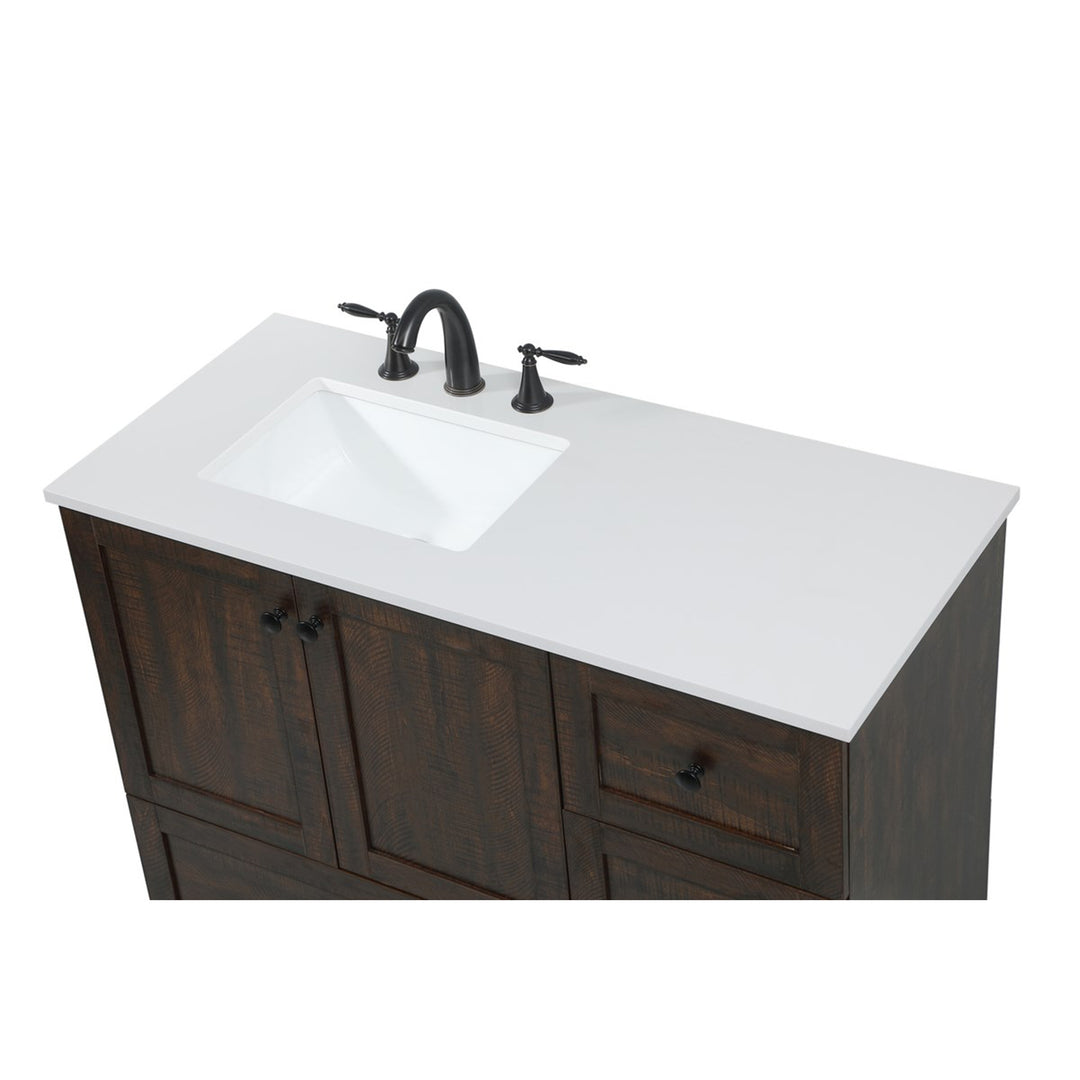42 Inch Single Bathroom Vanity In Expresso - View 6 - Joshua Marshal