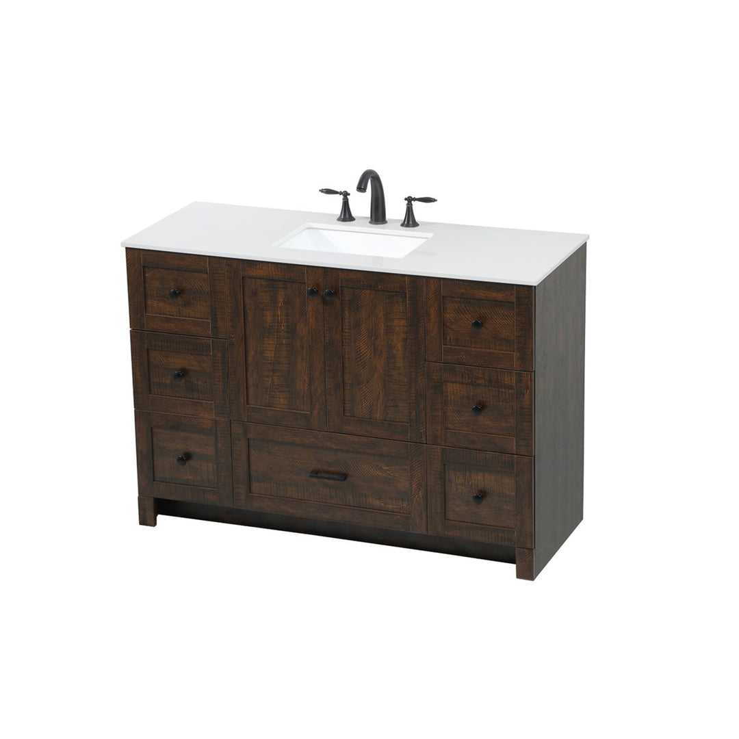 48 Inch Single Bathroom Vanity In Expresso - View 4 - Joshua Marshal