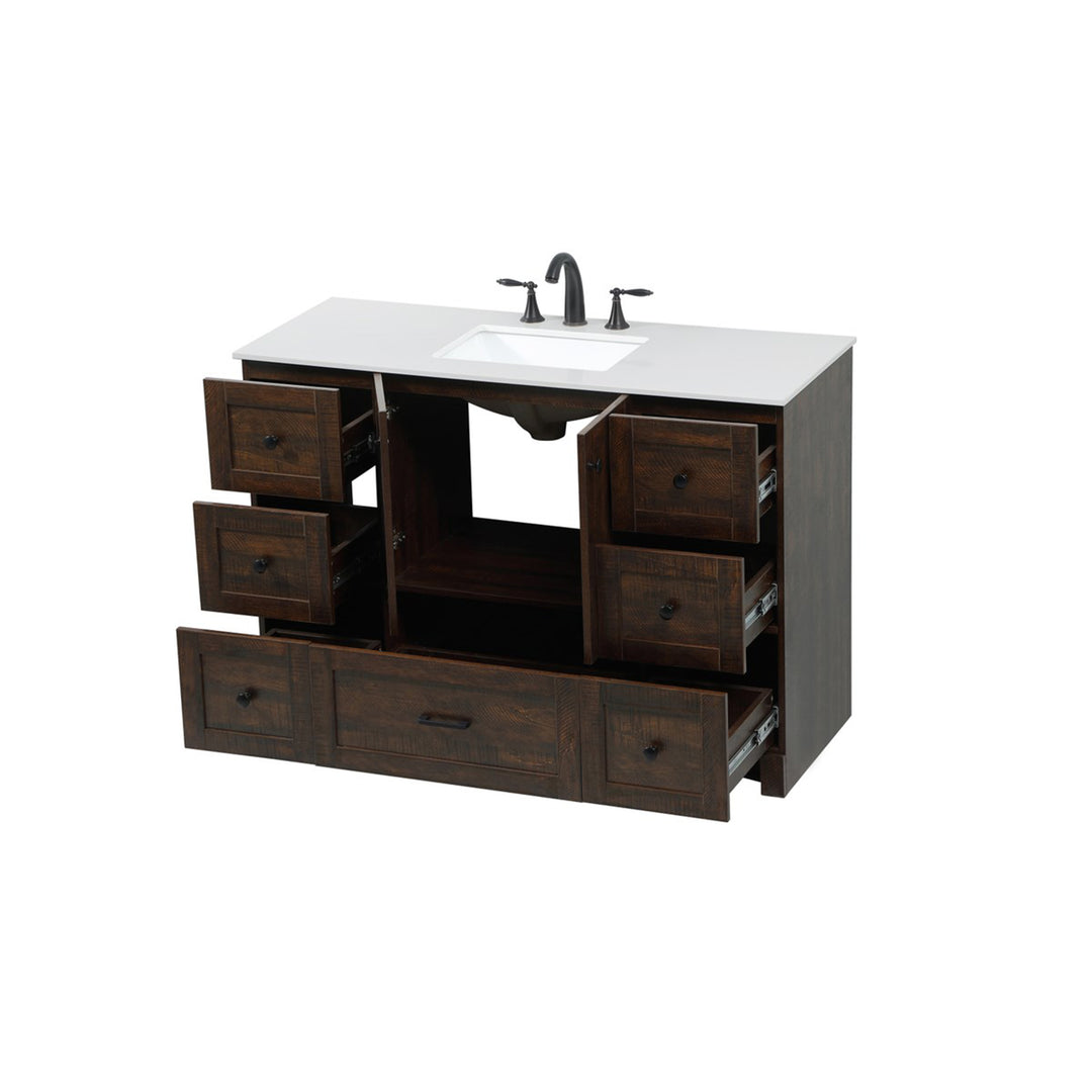 48 Inch Single Bathroom Vanity In Expresso - View 5 - Joshua Marshal