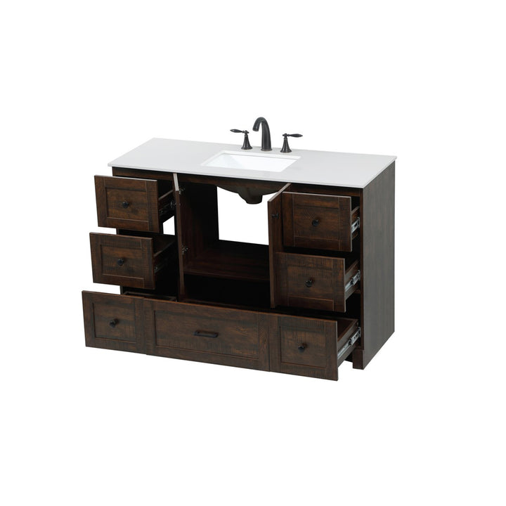 48 Inch Single Bathroom Vanity In Expresso - View 5 - Joshua Marshal