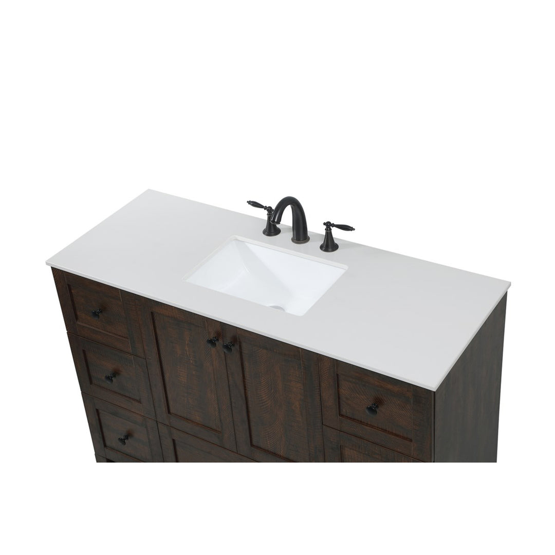 48 Inch Single Bathroom Vanity In Expresso - View 6 - Joshua Marshal