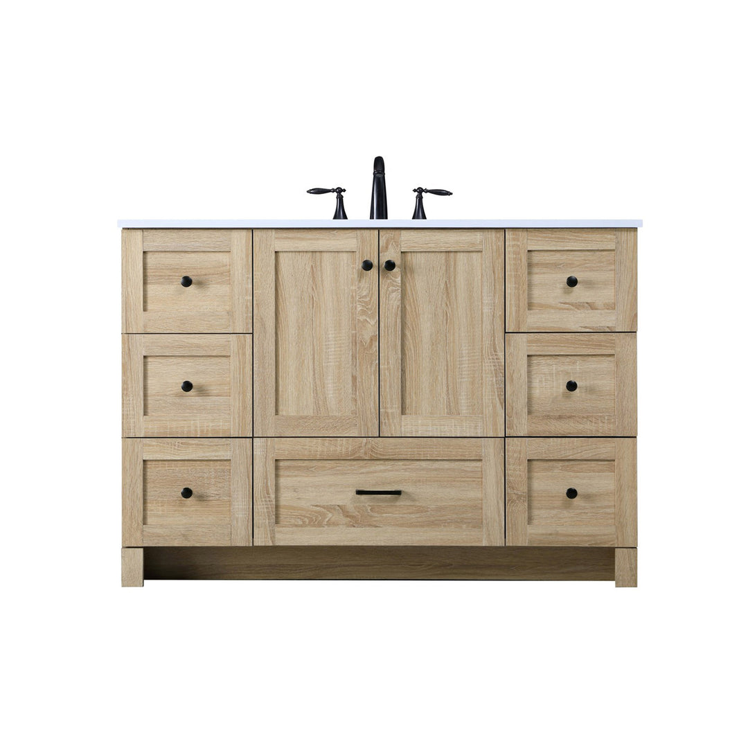 48 Inch Single Bathroom Vanity In Mango Wood - View 3 - Joshua Marshal