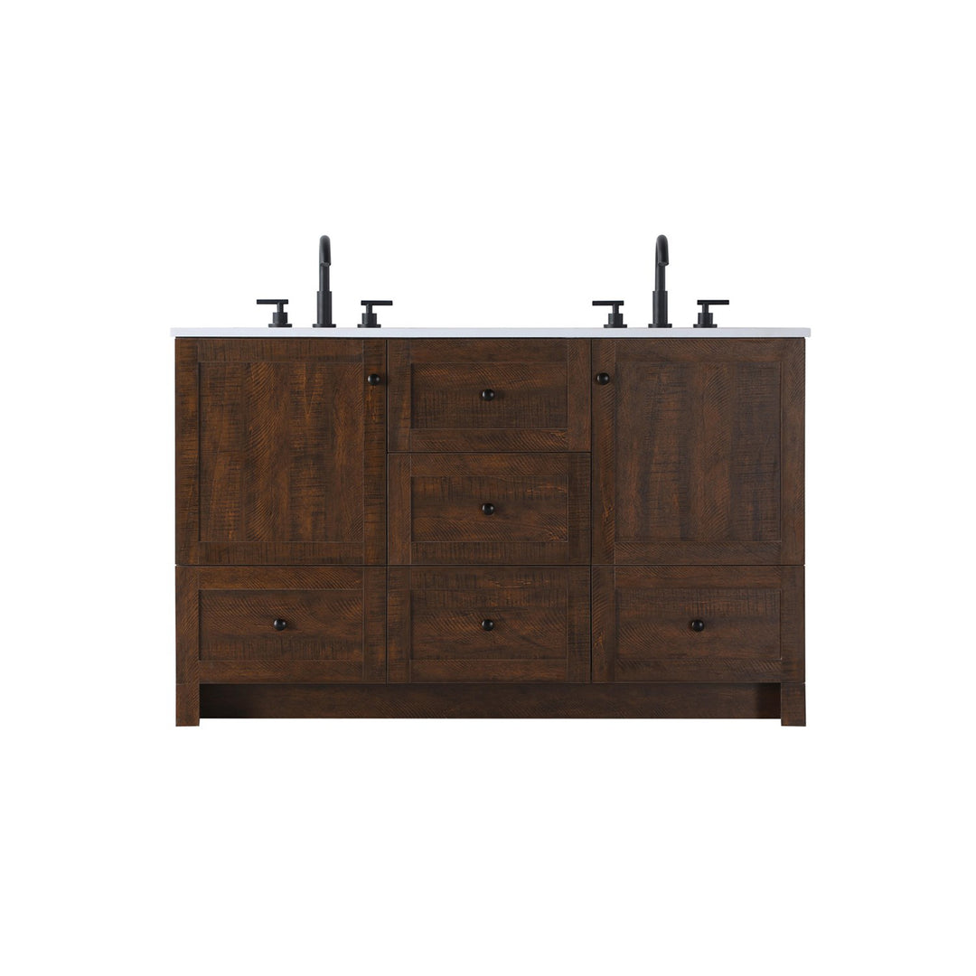54 Inch Double Bathroom Vanity In Expresso - View 3 - Joshua Marshal