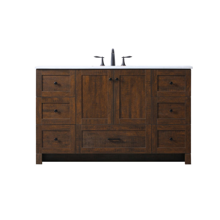 54 Inch Single Bathroom Vanity In Expresso - View 3 - Joshua Marshal