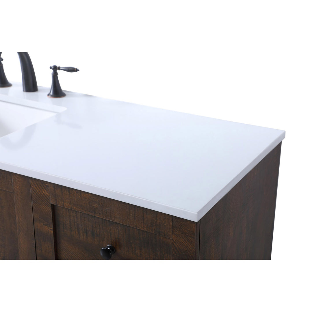 60 Inch Single Bathroom Vanity In Expresso - View 6 - Joshua Marshal
