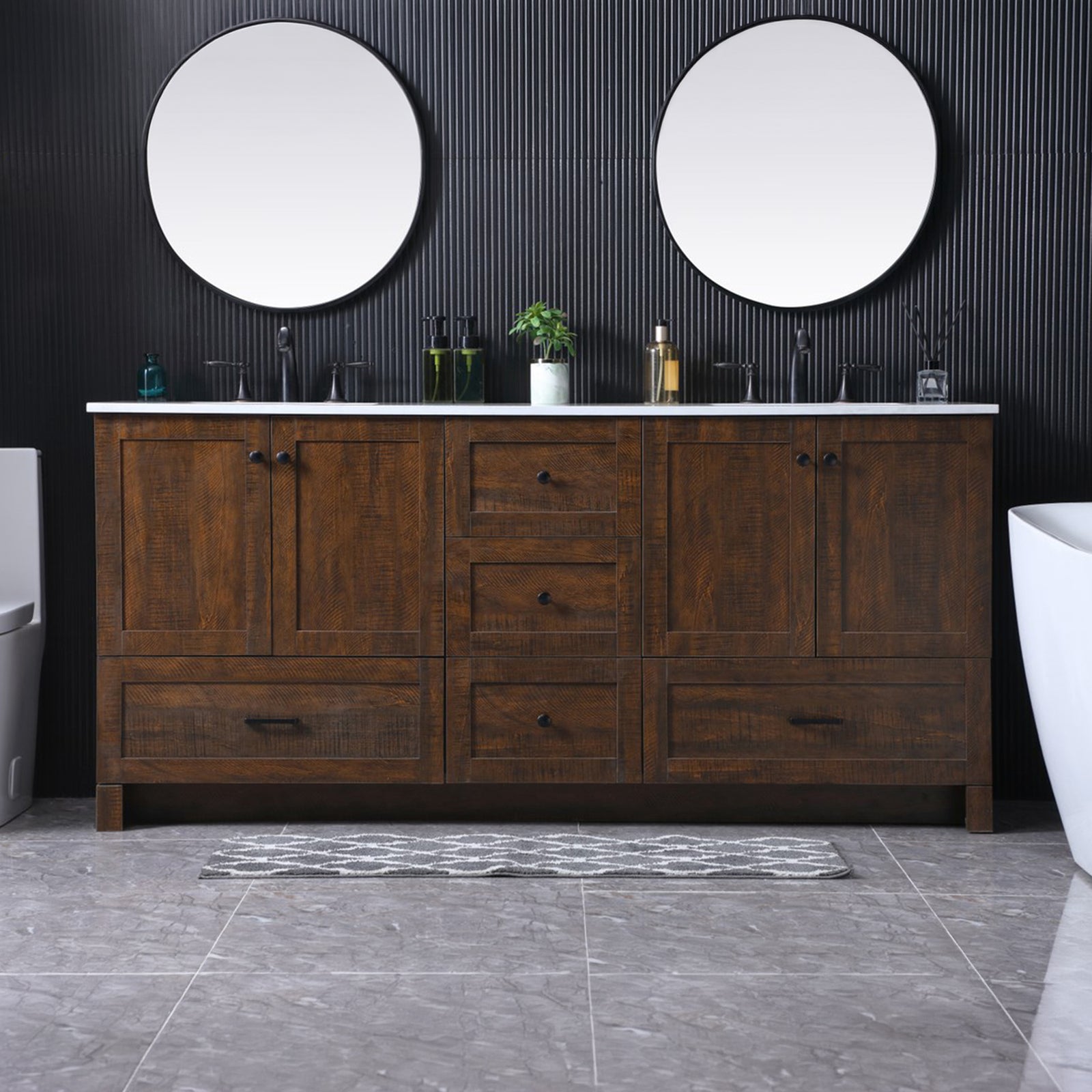 72 Inch Double Bathroom Vanity In Expresso Expresso Finish - KITCHEN & BATH by Joshua Marshal