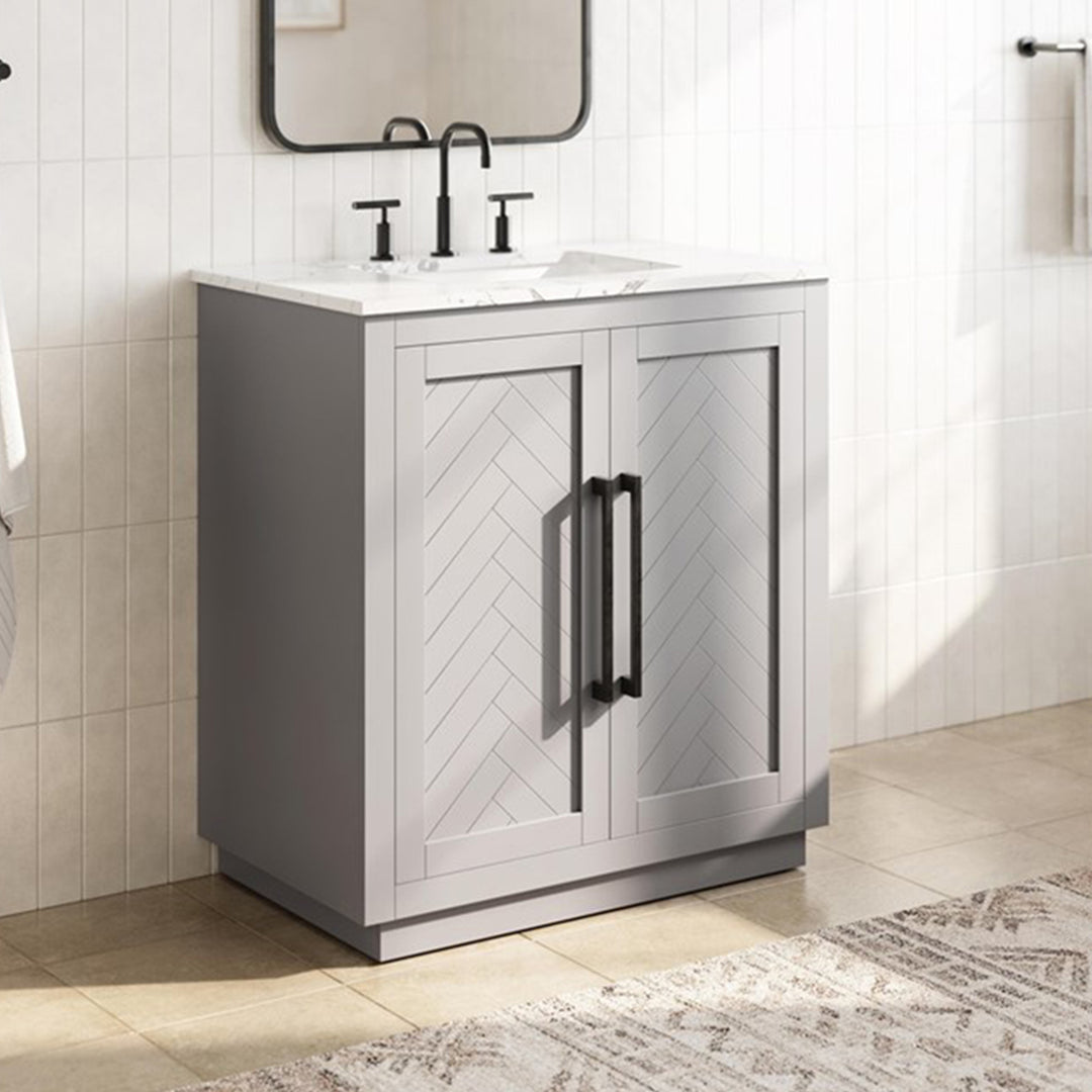 30 Inch Single Bathroom Vanity In Grey Grey Finish - KITCHEN & BATH by Joshua Marshal
