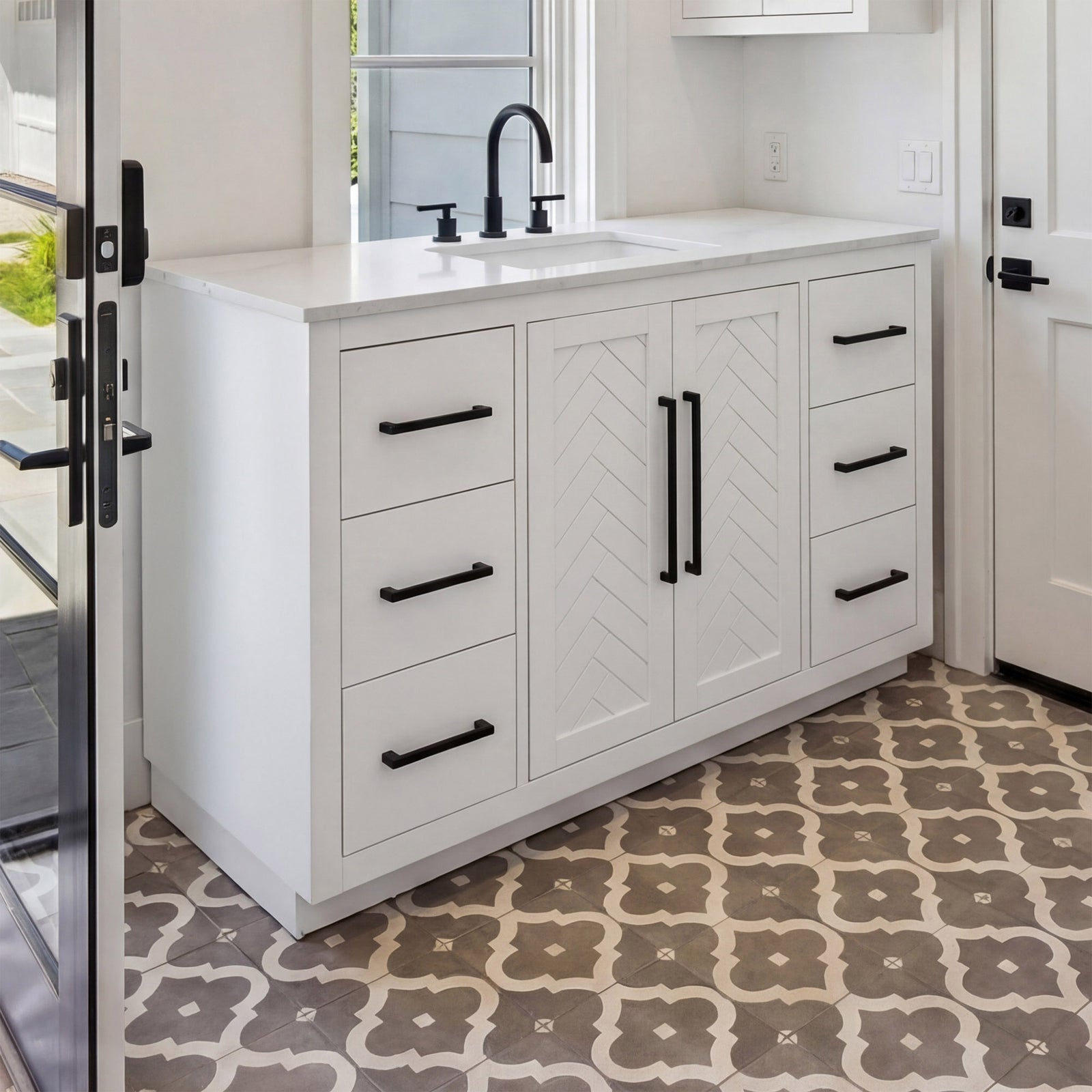 48 Inch Single Bathroom Vanity In White White Finish - KITCHEN & BATH by Joshua Marshal