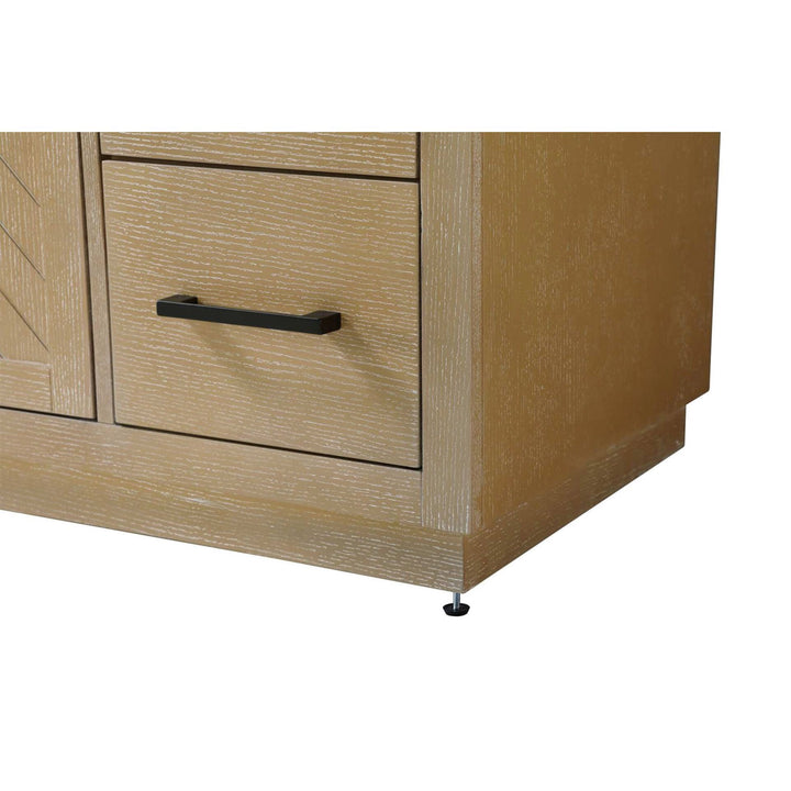 54 Inch Single Bathroom Vanity In Linen Oak - View 4 - Joshua Marshal
