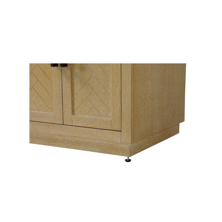 60 Inch Double Bathroom Vanity In Linen Oak - View 5 - Joshua Marshal