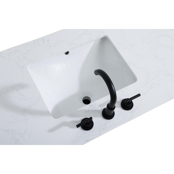 60 Inch Single Bathroom Vanity In Grey - View 5 - Joshua Marshal