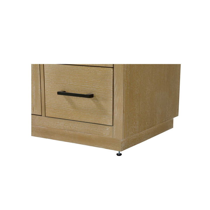 60 Inch Single Bathroom Vanity In Linen Oak - View 5 - Joshua Marshal