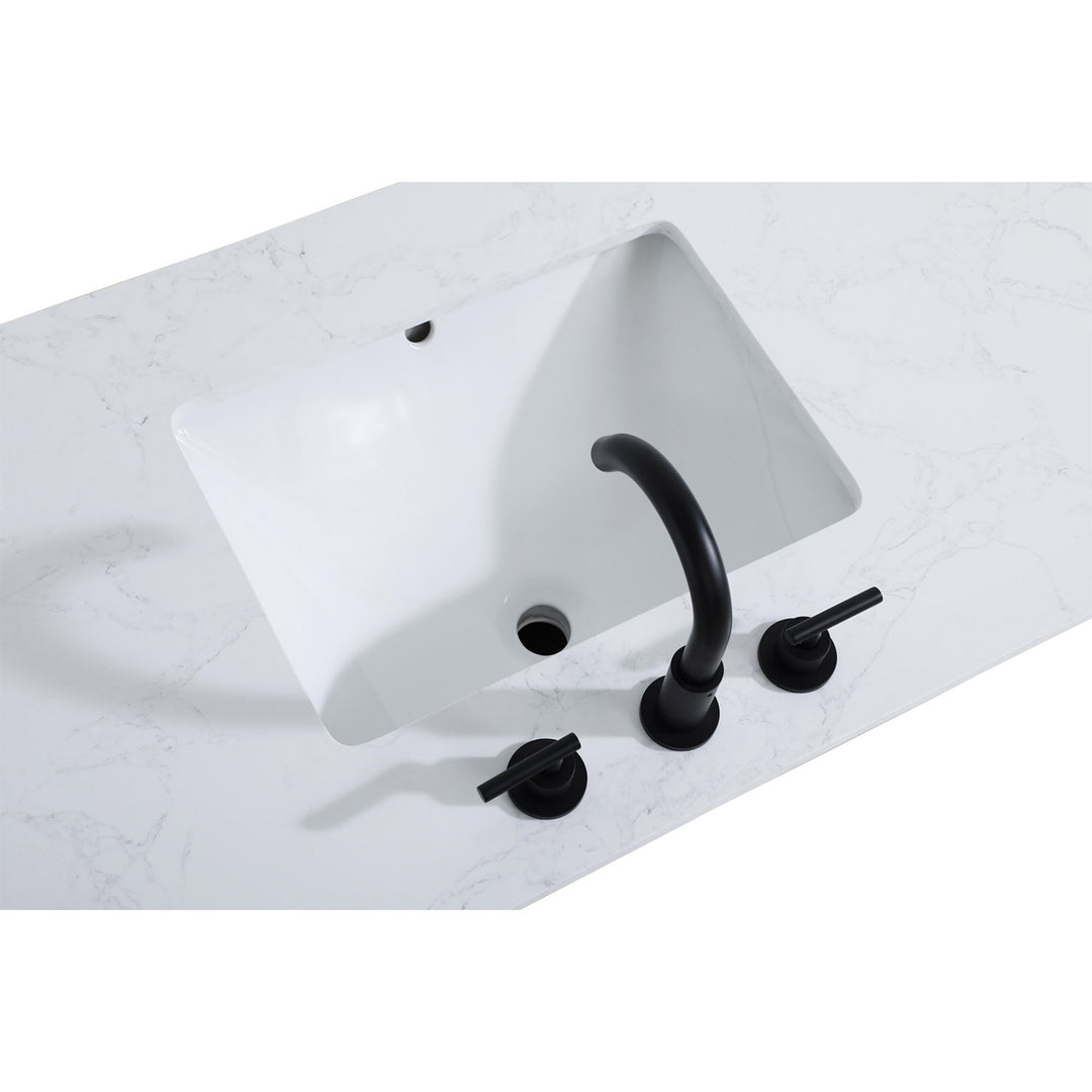 60 Inch Single Bathroom Vanity In White - View 6 - Joshua Marshal