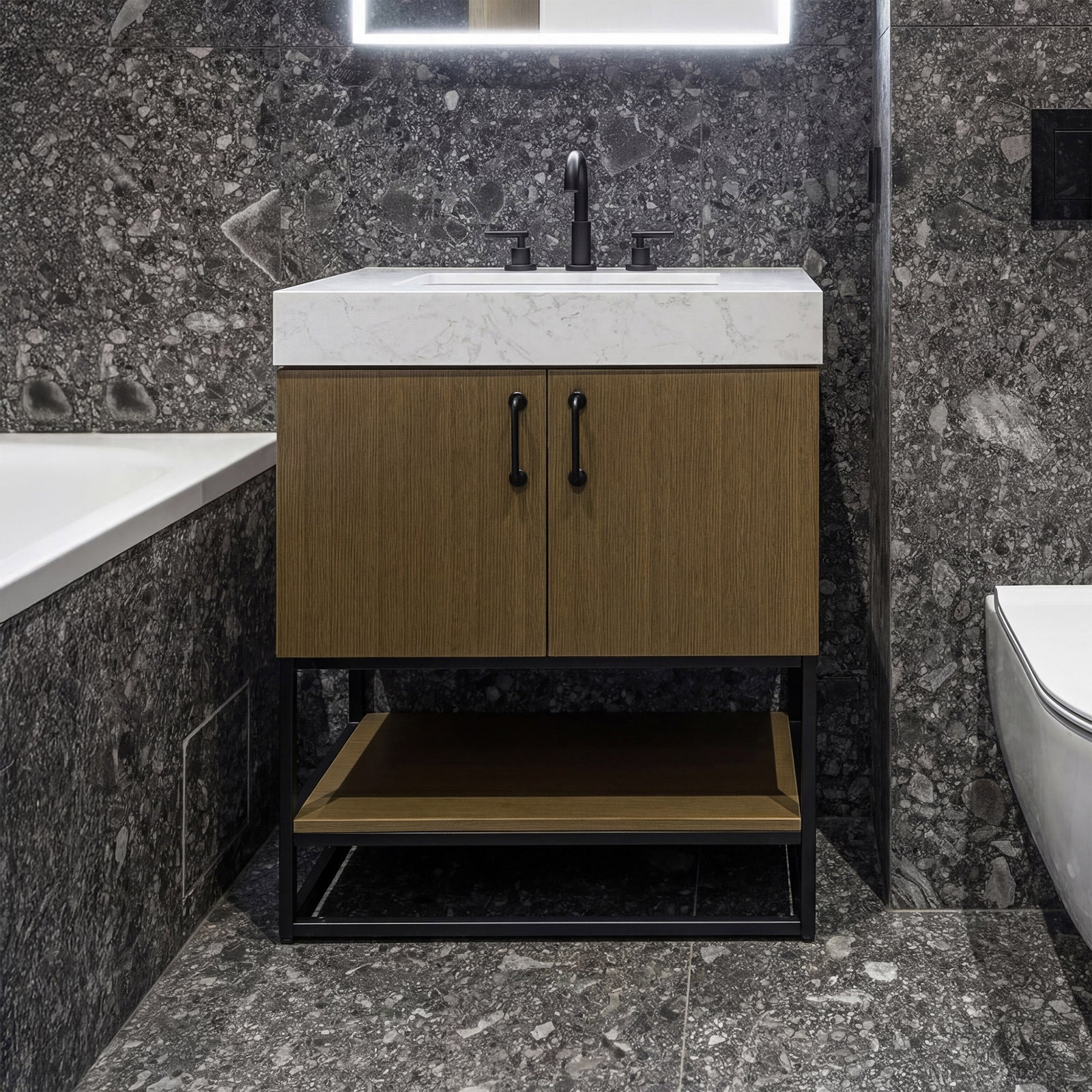 30 Inch Single Bathroom Vanity In Chestnut Brown Chestnut Brown Finish - KITCHEN & BATH by Joshua Marshal