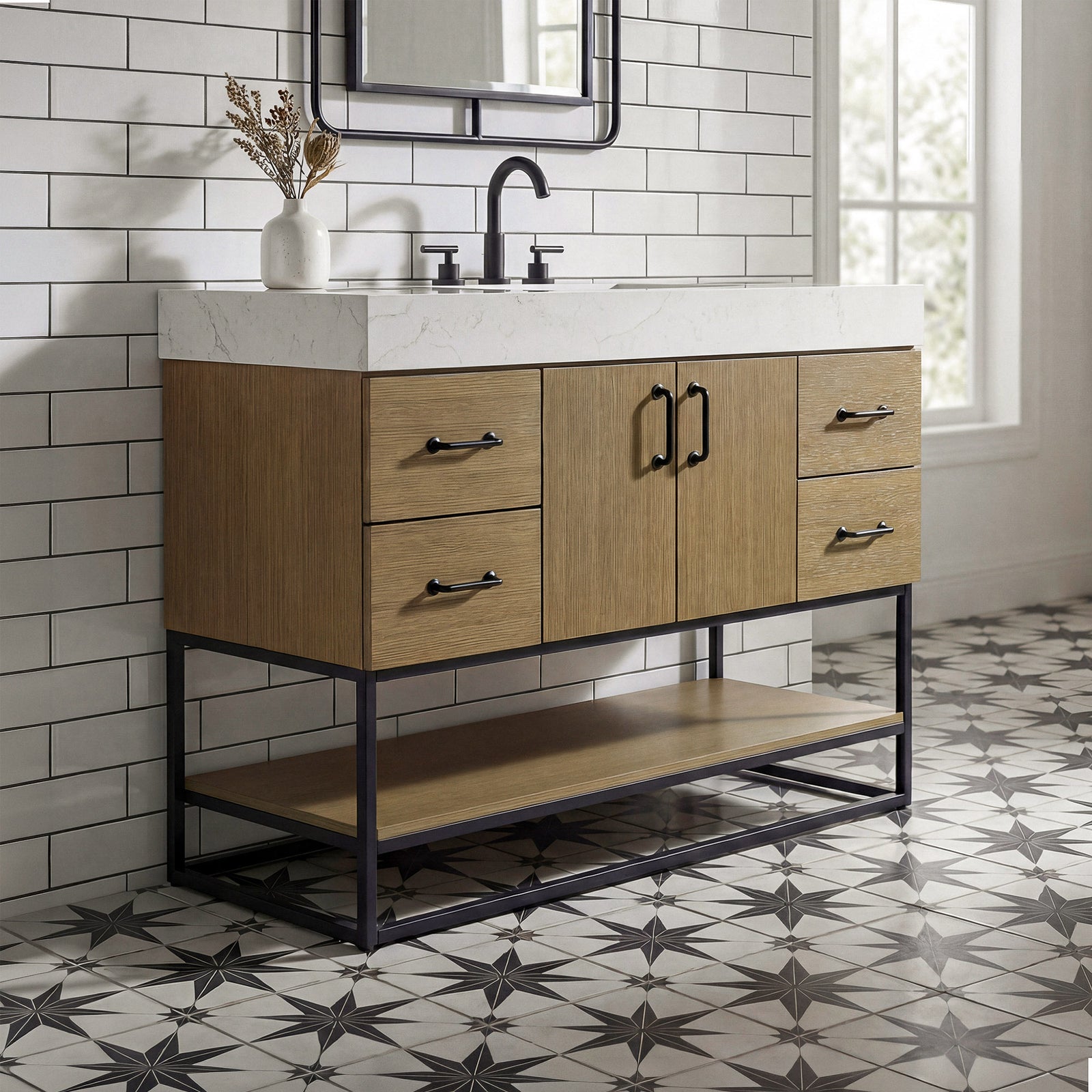 48 Inch Single Bathroom Vanity In Chestnut Brown Chestnut Brown Finish - KITCHEN & BATH by Joshua Marshal
