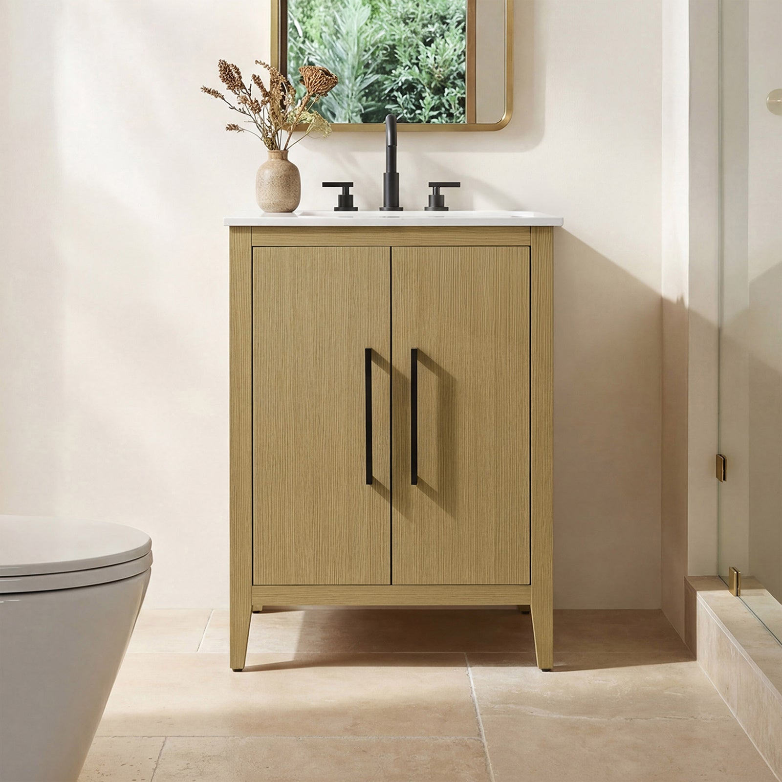 24 Inch Single Bathroom Vanity In Honey Brown Honey Brown Finish - KITCHEN & BATH by Joshua Marshal