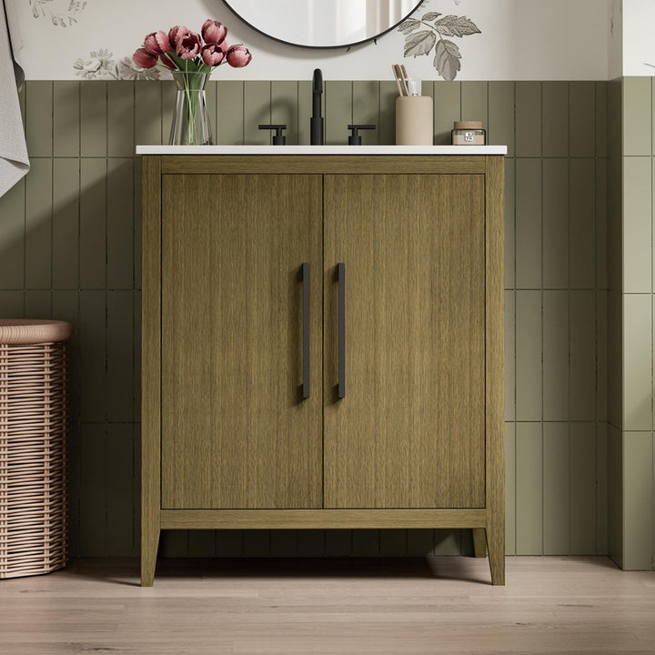 30 Inch Single Bathroom Vanity In Chestnut Brown Chestnut Brown Finish - KITCHEN & BATH by Joshua Marshal