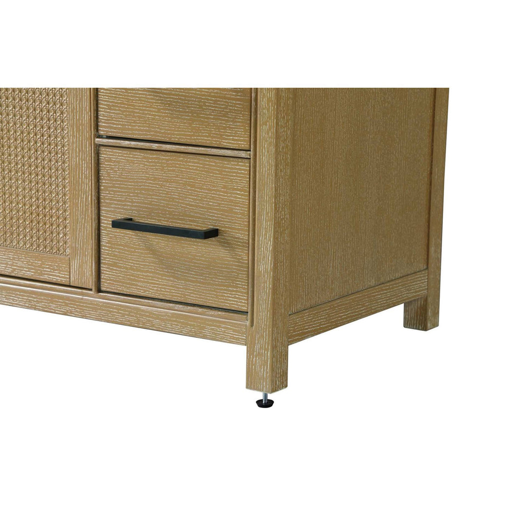 54 Inch Single Bathroom Vanity In Linen Oak - View 5 - Joshua Marshal