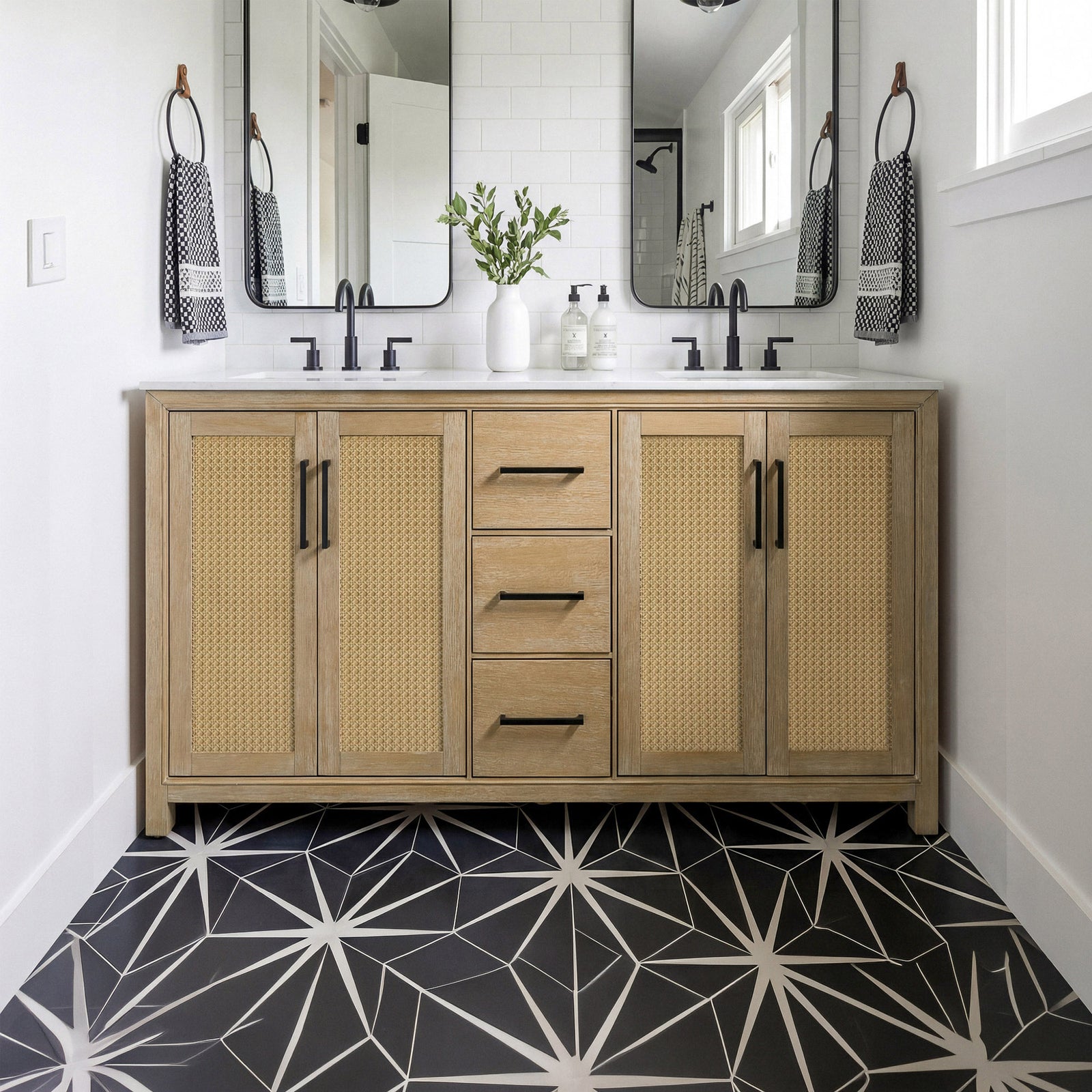 60 Inch Double Bathroom Vanity In Linen Oak Linen Oak Finish - KITCHEN & BATH by Joshua Marshal