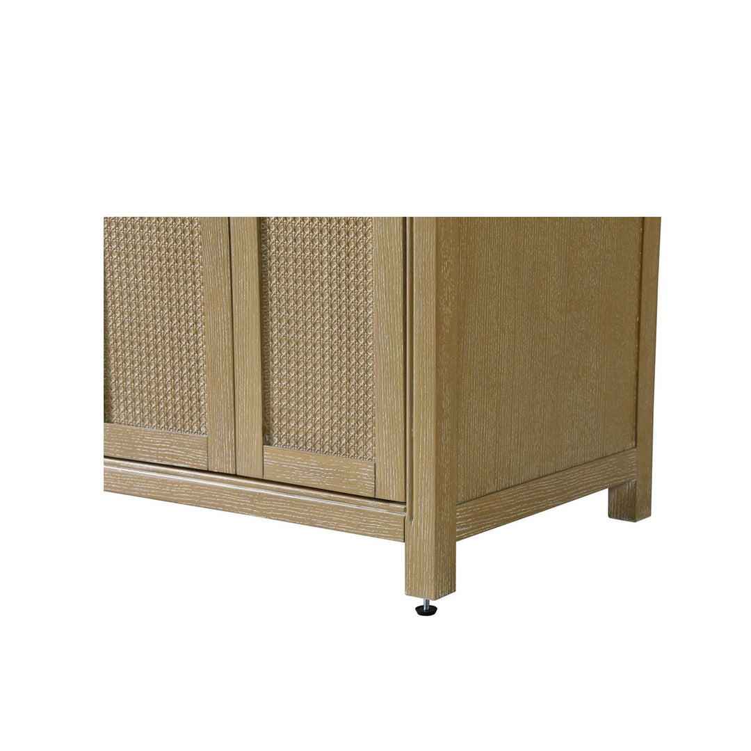 60 Inch Double Bathroom Vanity In Linen Oak - View 5 - Joshua Marshal