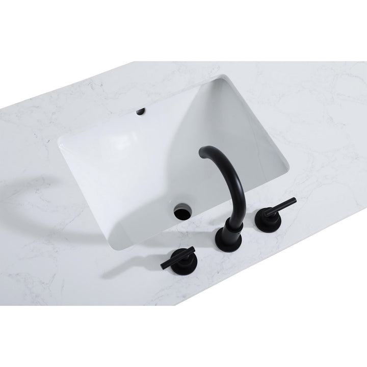72 Inch Double Bathroom Vanity In White - View 6 - Joshua Marshal