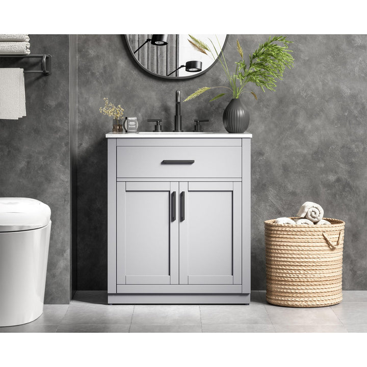 30 Inch Single Bathroom Vanity In Grey