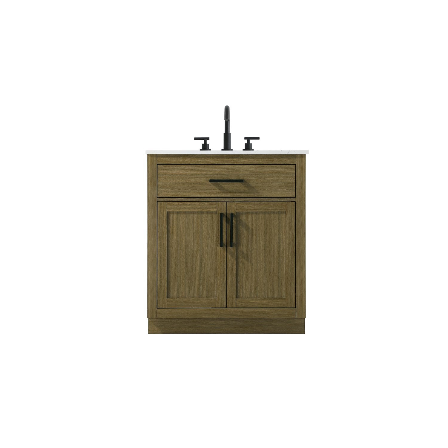 30 Inch Single Bathroom Vanity In Chestnut Brown - View 3 - Joshua Marshal