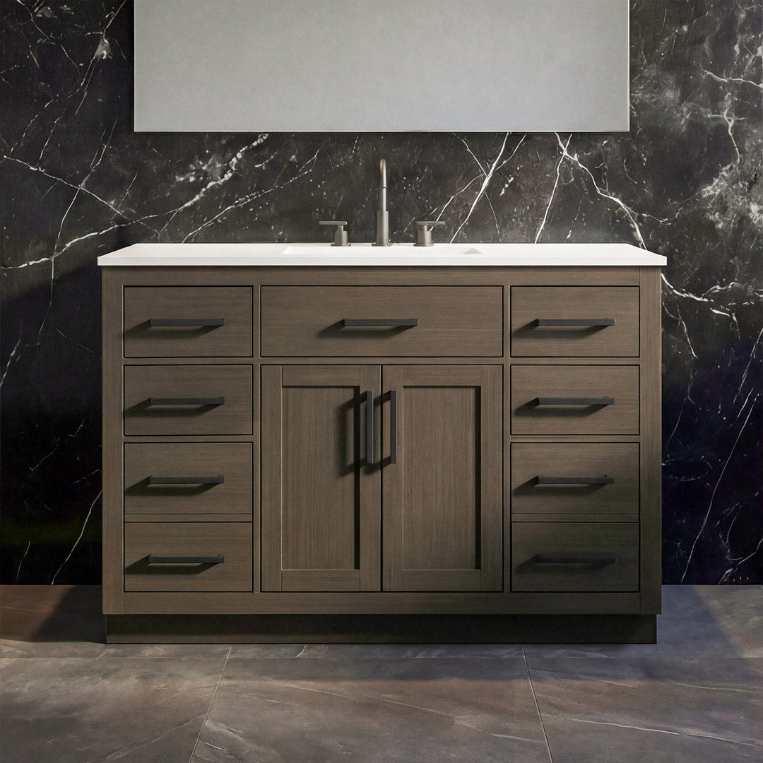 48 Inch Single Bathroom Vanity In Mocha Brown Mocha Brown Finish - KITCHEN & BATH by Joshua Marshal