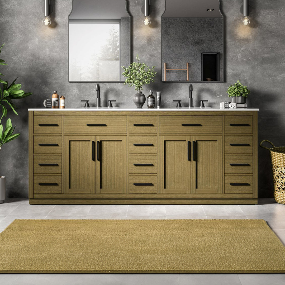 84 Inch Double Bathroom Vanity In Chestnut Brown Chestnut Brown Finish - KITCHEN & BATH by Joshua Marshal